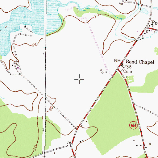 Topographic Map of District 7, Pomona, MD