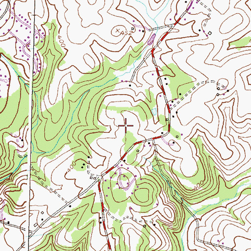 Topographic Map of District 7, Urbana, MD