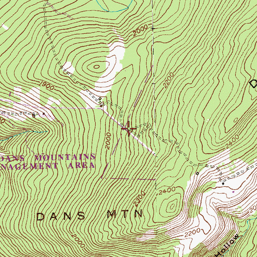 Topographic Map of District 8, Westernport/Luke, MD