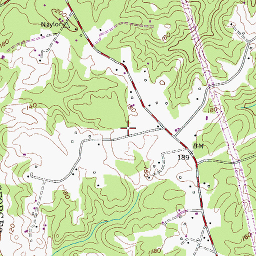 Topographic Map of District 8, Aquasco, MD