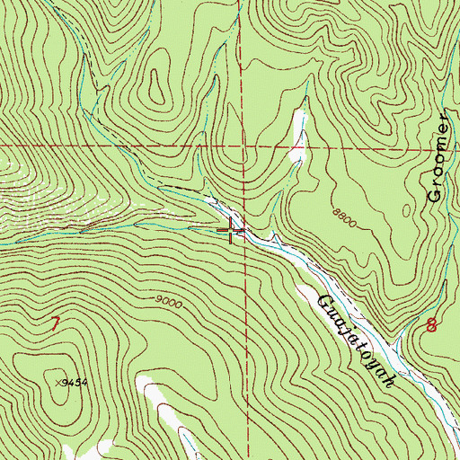 Topographic Map of Wildcat Creek, CO