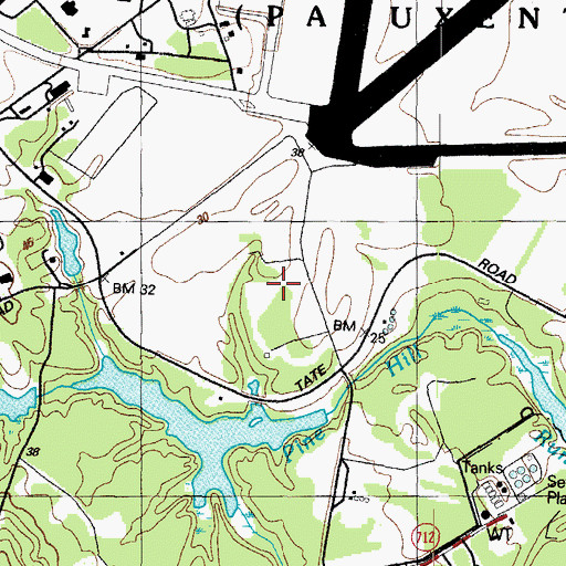 Topographic Map of District 8, Bay, MD