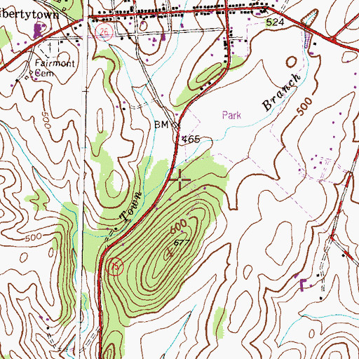 Topographic Map of District 8, Liberty, MD