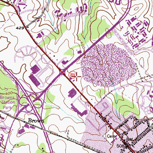 Topographic Map of District 9, MD