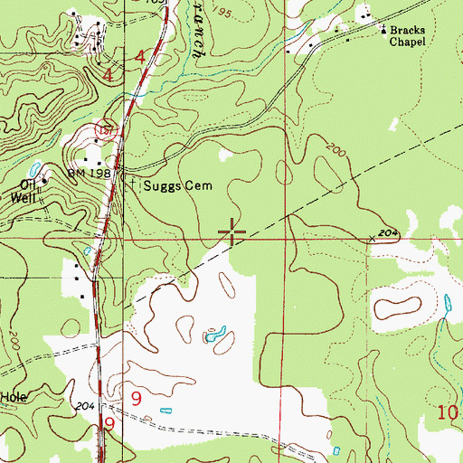 Topographic Map of Parish Governing Authority District 1, LA