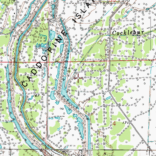 Topographic Map of Parish Governing Authority District 1, LA