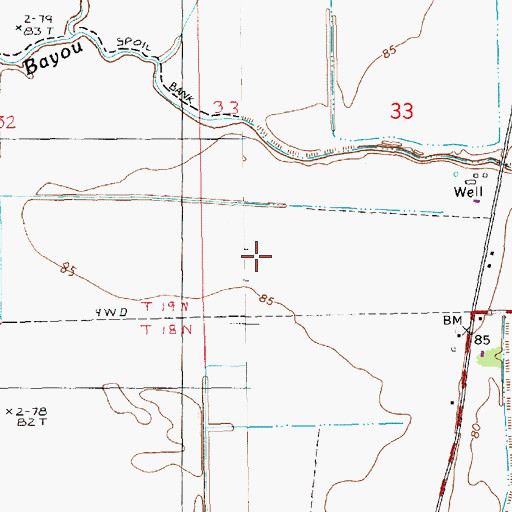 Topographic Map of Parish Governing Authority District 1, LA