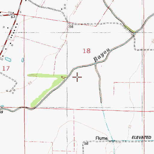 Topographic Map of Parish Governing Authority District 1, LA