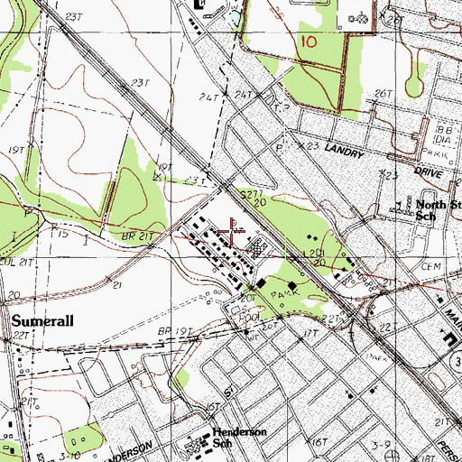 Topographic Map of Parish Governing Authority District 1, LA