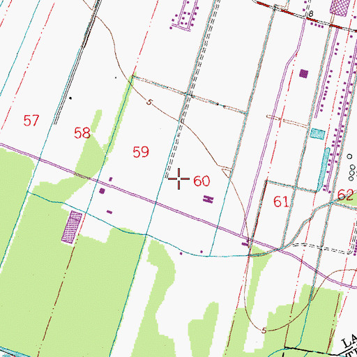 Topographic Map of Parish Governing Authority District 1, LA