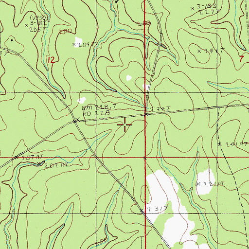 Topographic Map of Parish Governing Authority District 1, LA