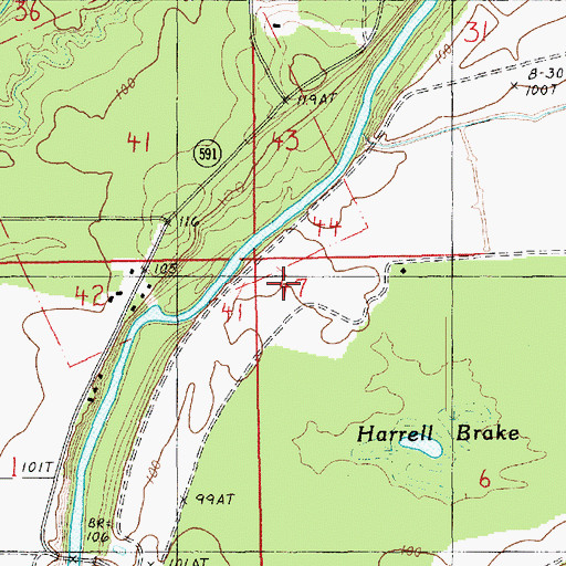 Topographic Map of Parish Governing Authority District 1, LA