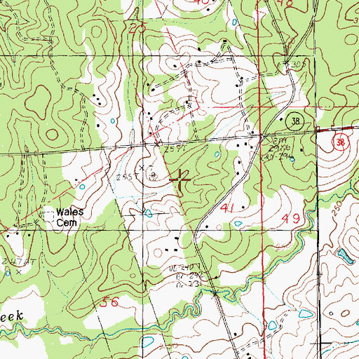 Topographic Map of Parish Governing Authority District 1, LA