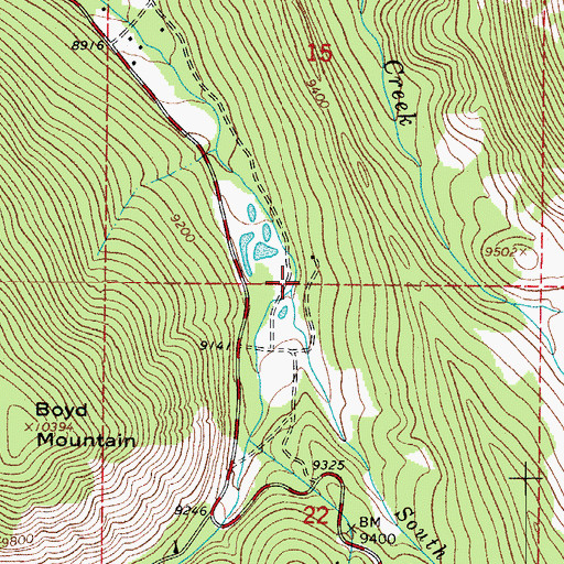 Topographic Map of South Fork Cucharas River, CO