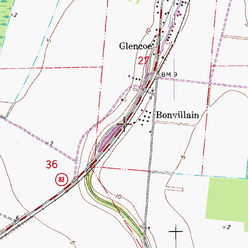 Topographic Map of Parish Governing Authority District 1, LA