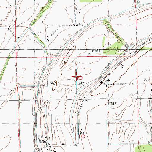 Topographic Map of Parish Governing Authority District 1, LA