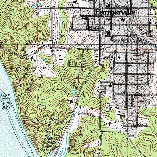 Topographic Map of Parish Governing Authority District 1, LA