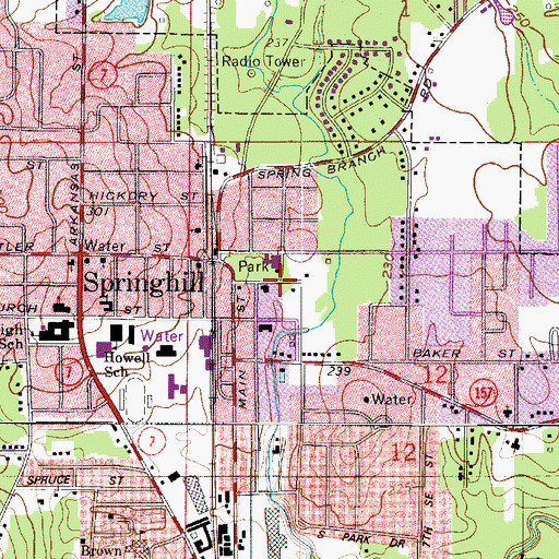 Topographic Map of Parish Governing Authority District 1, LA