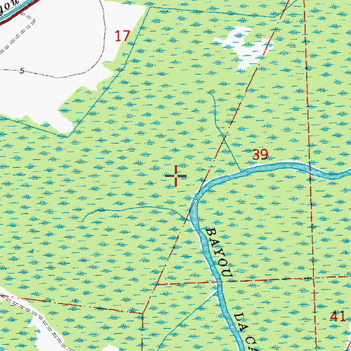 Topographic Map of Parish Governing Authority District 1, LA