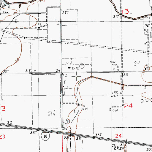 Topographic Map of Parish Governing Authority District 10 (historical), LA