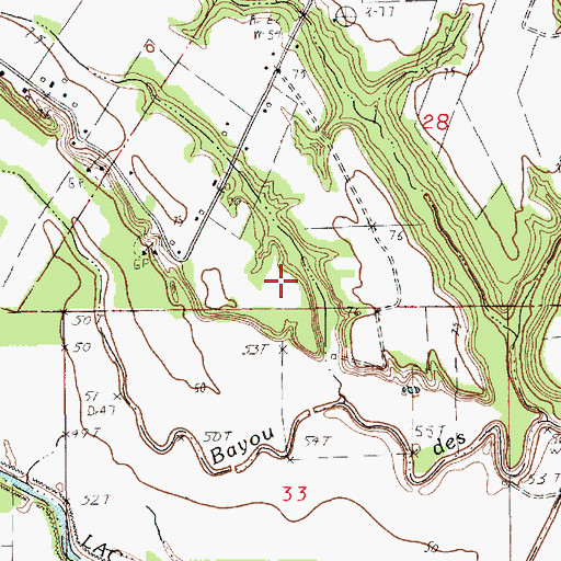 Topographic Map of Parish Governing Authority District 10 (historical), LA