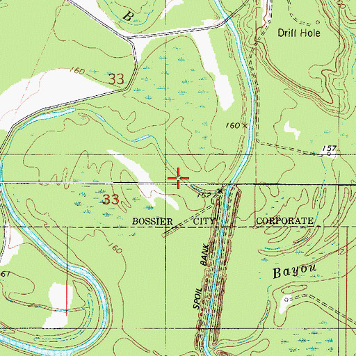 Topographic Map of Parish Governing Authority District 10, LA