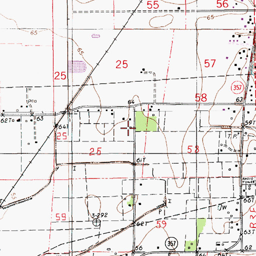 Topographic Map of Parish Governing Authority District 10, LA
