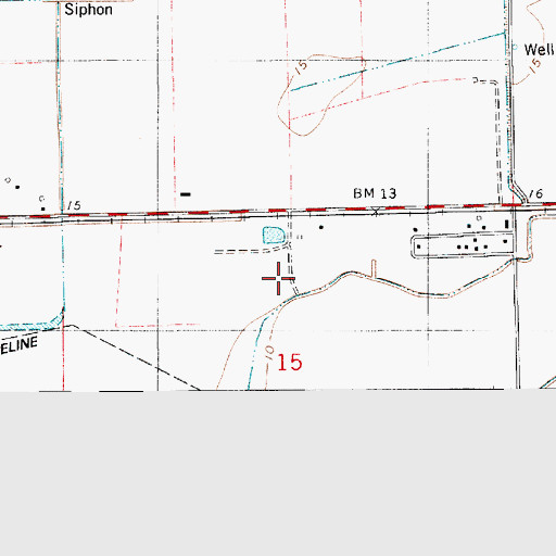 Topographic Map of Parish Governing Authority District 10, LA
