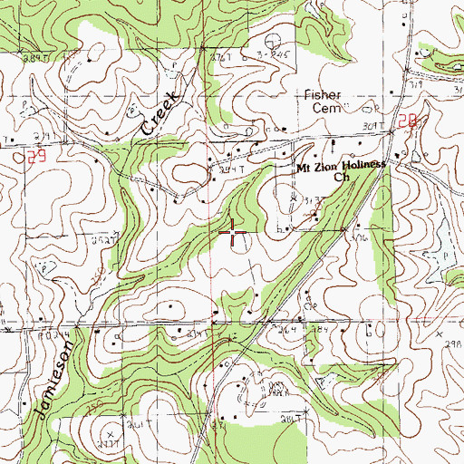 Topographic Map of Parish Governing Authority District 10 (historical), LA