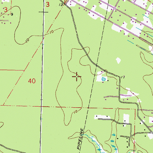Topographic Map of Parish Governing Authority District 11, LA