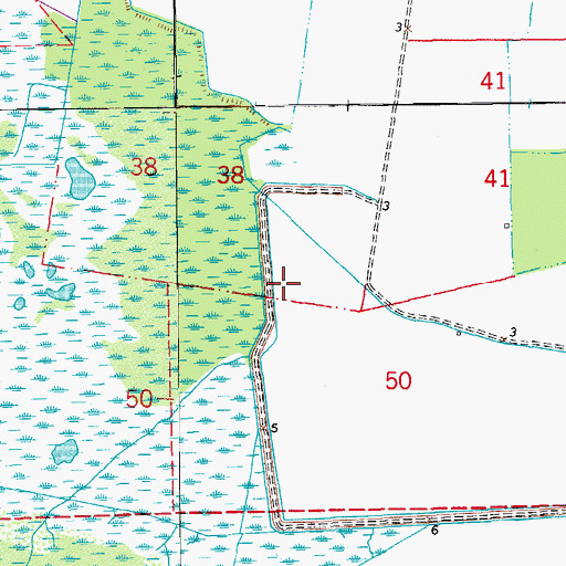 Topographic Map of Parish Governing Authority District 12, LA