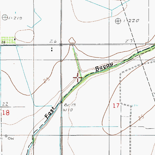 Topographic Map of Parish Governing Authority District 12, LA