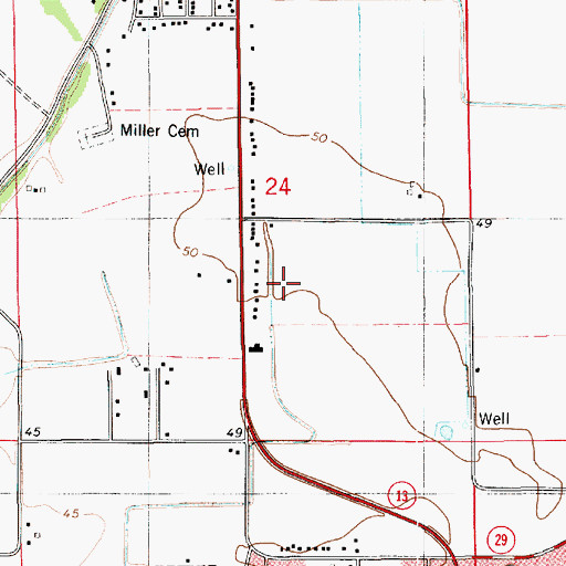 Topographic Map of Parish Governing Authority District 12, LA
