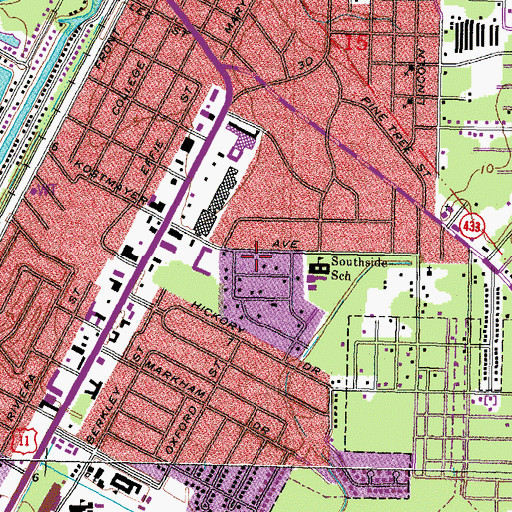Topographic Map of Parish Governing Authority District 12, LA
