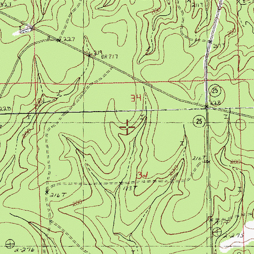 Topographic Map of Parish Governing Authority District 12 (historical), LA