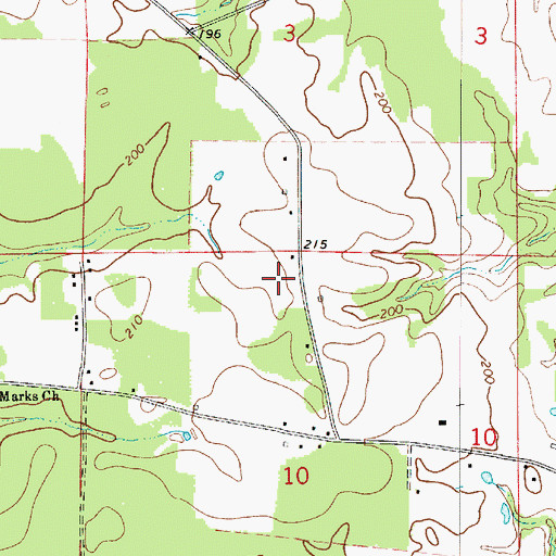 Topographic Map of Parish Governing Authority District 12, LA