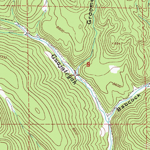 Topographic Map of Groomer Canyon, CO