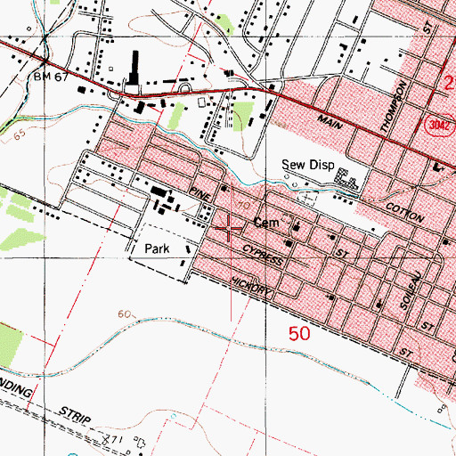 Topographic Map of Parish Governing Authority District 13, LA