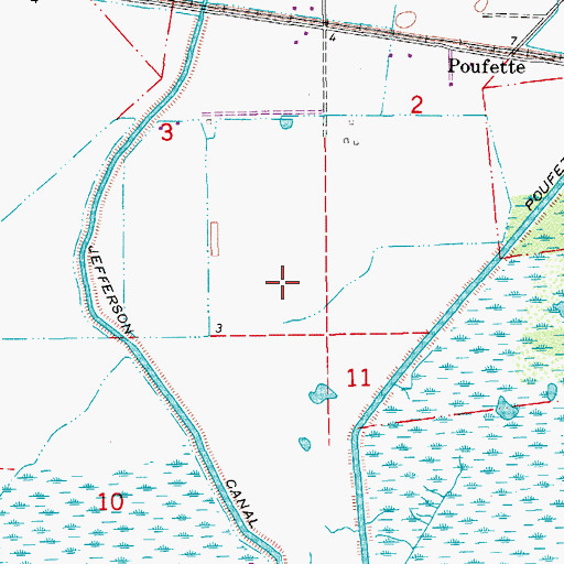 Topographic Map of Parish Governing Authority District 13, LA