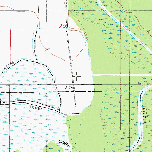 Topographic Map of Parish Governing Authority District 13, LA