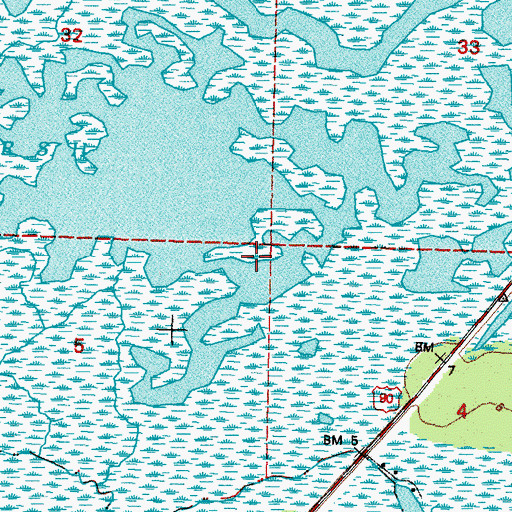 Topographic Map of Parish Governing Authority District 13, LA