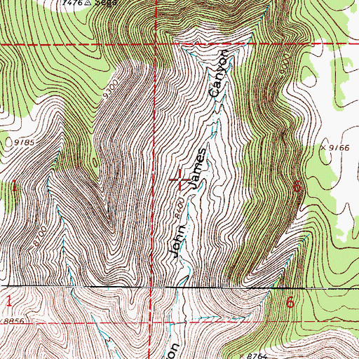 Topographic Map of Pion Hills, CO