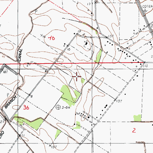 Topographic Map of Parish Governing Authority District 14, LA