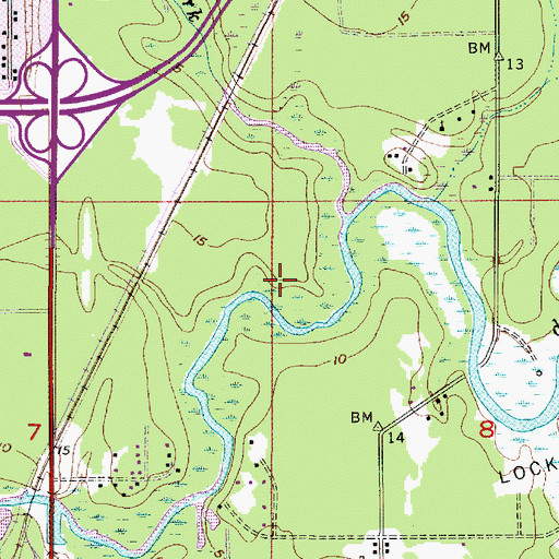 Topographic Map of Parish Governing Authority District 15, LA