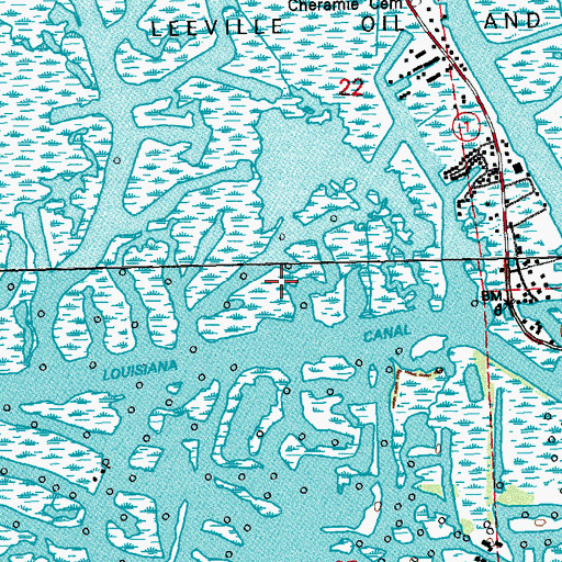 Topographic Map of Parish Governing Authority District 15 (historical), LA