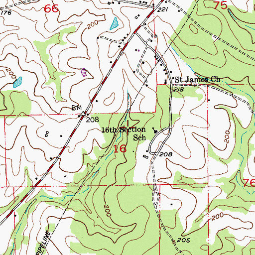 Topographic Map of Parish Governing Authority District 1A, LA