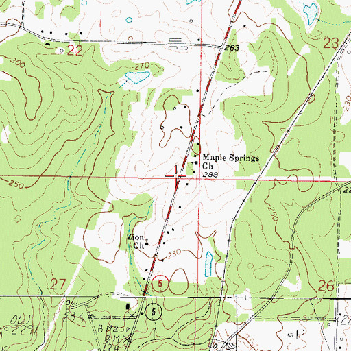 Topographic Map of Parish Governing Authority District 1B, LA