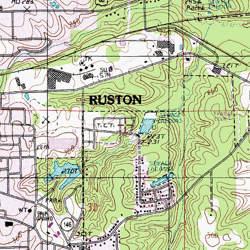 Topographic Map of Parish Governing Authority District 1D (historical), LA