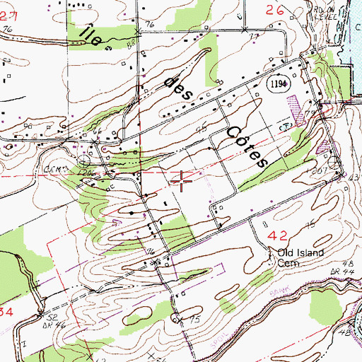 Topographic Map of Parish Governing Authority District 2, LA