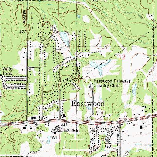 Topographic Map of Parish Governing Authority District 2, LA